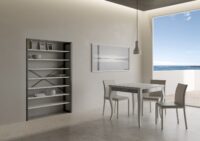 Tavolo apribile 90x90/180 cm Olanda Librox telaio Grigio