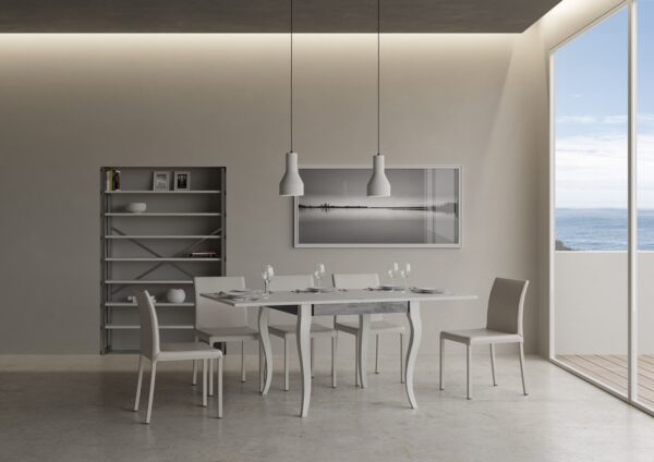 Tavolo apribile 90x90/180 cm Olanda Librox telaio Grigio