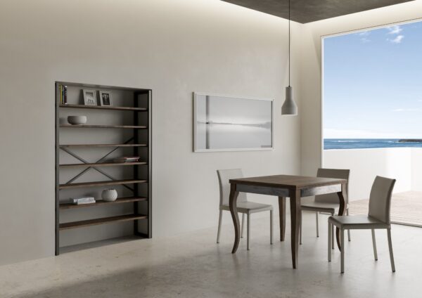 Tavolo apribile 90x90/180 cm Olanda Librox telaio Grigio