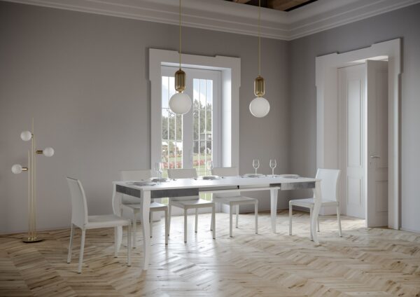Tavolo allungabile 90x120/224 cm Olanda Iron telaio Grigio