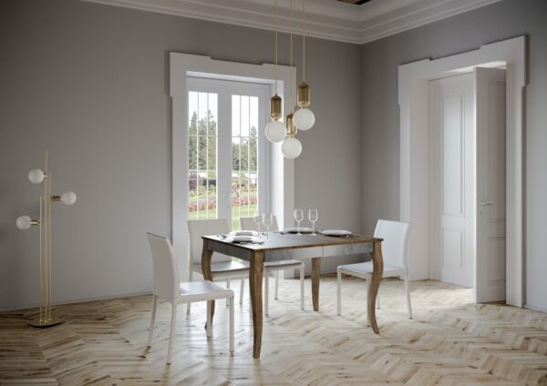 Tavolo allungabile 90x120/224 cm Olanda Iron telaio Grigio