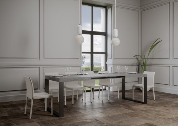 Tavolo allungabile 90x160/264 cm Tecno telaio Antracite