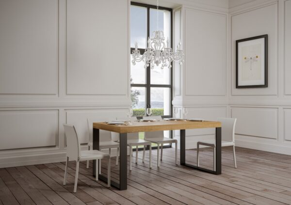 Tavolo allungabile 90x180/284 cm Tecno telaio Antracite