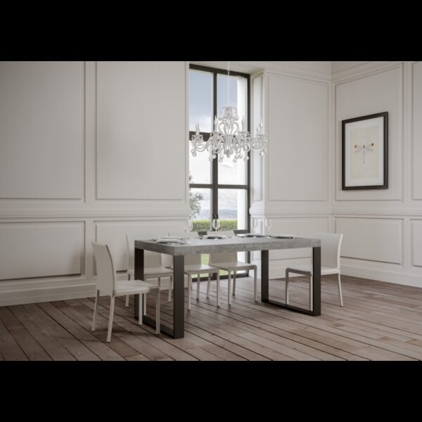 Tavolo allungabile 90x130/390 cm Tecno telaio Antracite