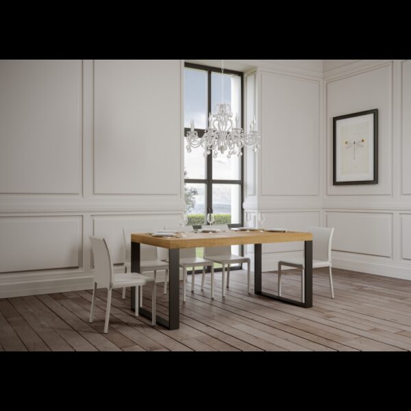 Tavolo allungabile 90x180/440 cm Tecno Premium telaio Antracite