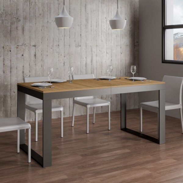 Tavolo allungabile 90x120/224 cm Tecno Evolution telaio Antracite