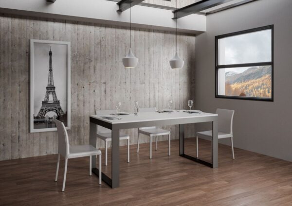 Tavolo allungabile 90x180/284 cm Tecno Evolution telaio Antracite