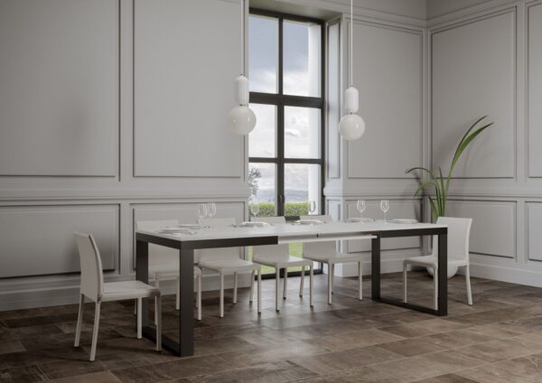 Tavolo allungabile 90x180/284 cm Tecno Evolution telaio Antracite