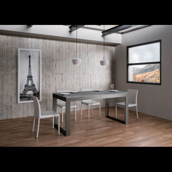 Tavolo allungabile 90x180/284 cm Tecno Evolution telaio Antracite