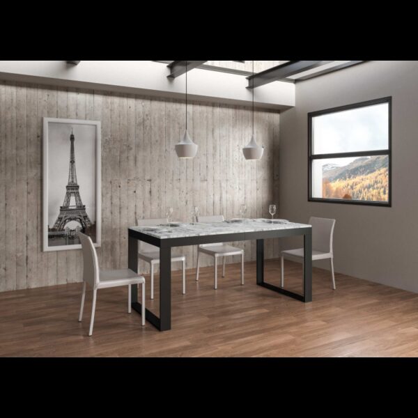 Tavolo allungabile 90x180/284 cm Tecno Evolution telaio Antracite