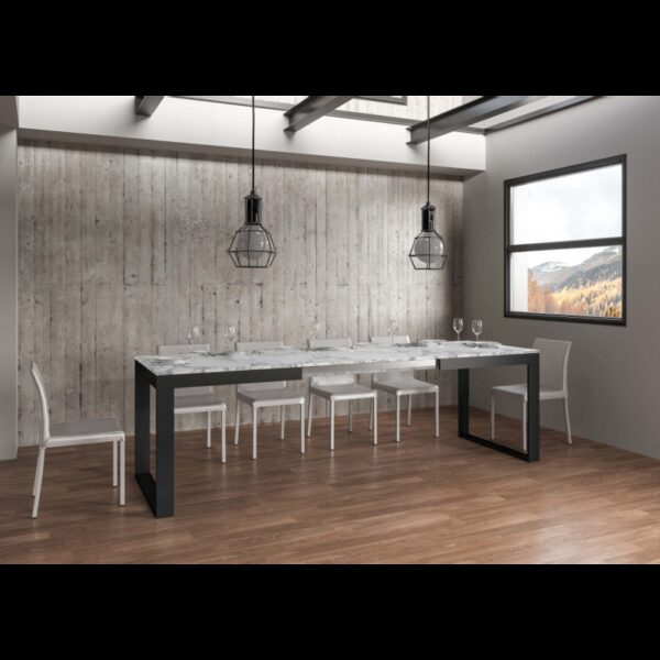 Tavolo allungabile 90x180/284 cm Tecno Evolution telaio Antracite