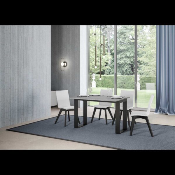 Tavolo apribile 120x45/90 cm Tecno Double telaio Antracite