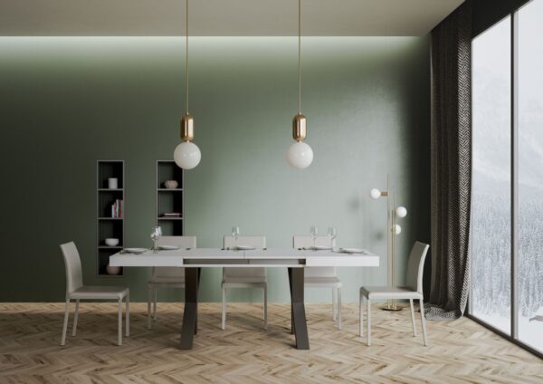 Tavolo allungabile 90x130/390 cm Traffic telaio Antracite