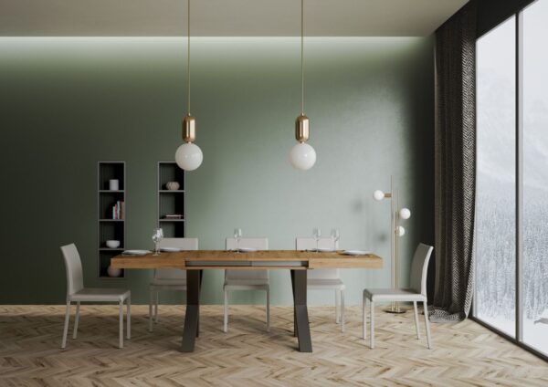Tavolo allungabile 90x130/390 cm Traffic telaio Antracite