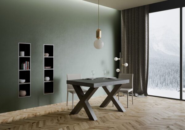 Tavolo allungabile 90x130/390 cm Traffic telaio Antracite
