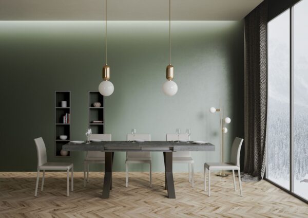 Tavolo allungabile 90x130/390 cm Traffic telaio Antracite