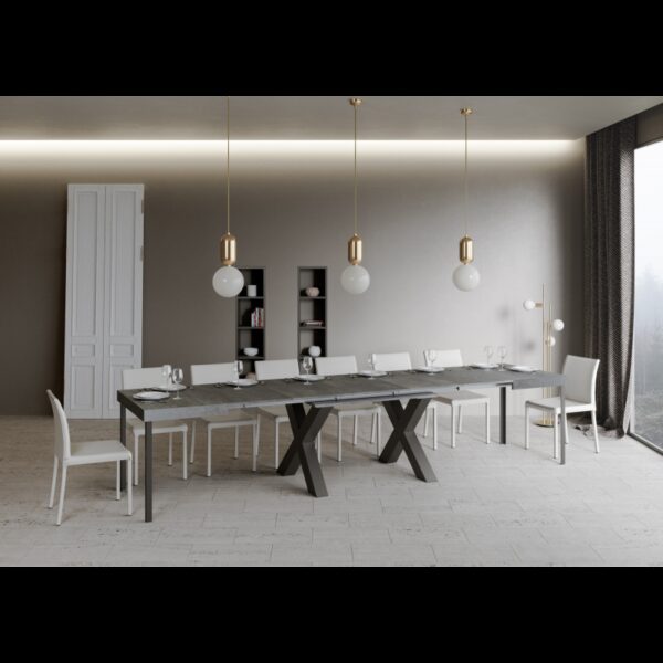 Tavolo allungabile 90x130/390 cm Traffic telaio Antracite