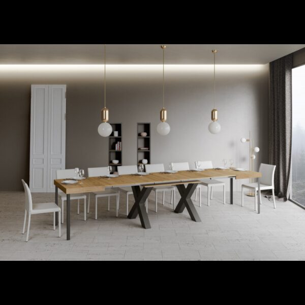 Tavolo allungabile 90x160/420 cm Traffic telaio Antracite