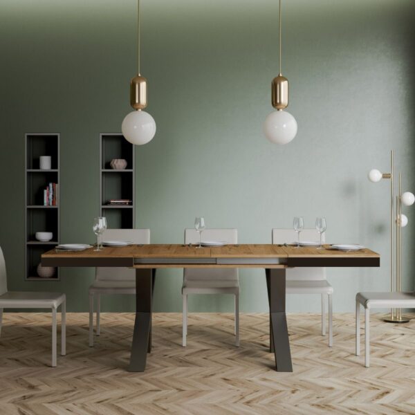 Tavolo allungabile 90x120/380 cm Traffic Evolution telaio Antracite