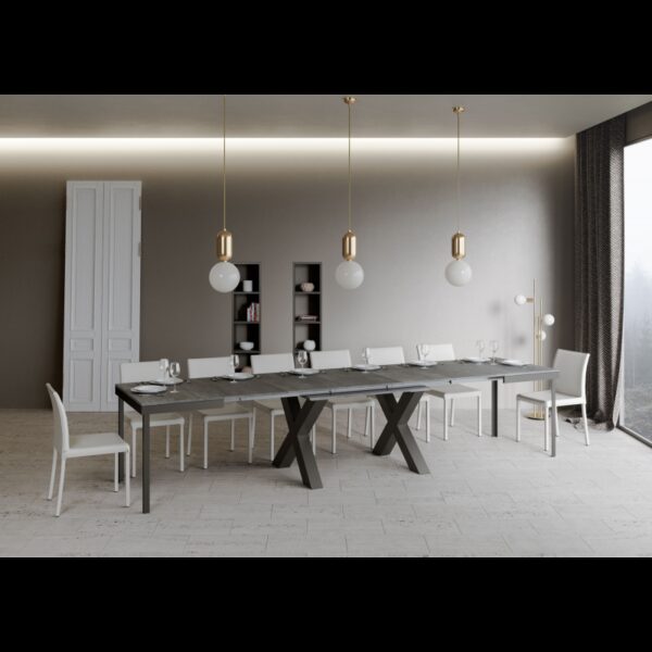 Tavolo allungabile 90x120/380 cm Traffic Evolution telaio Antracite
