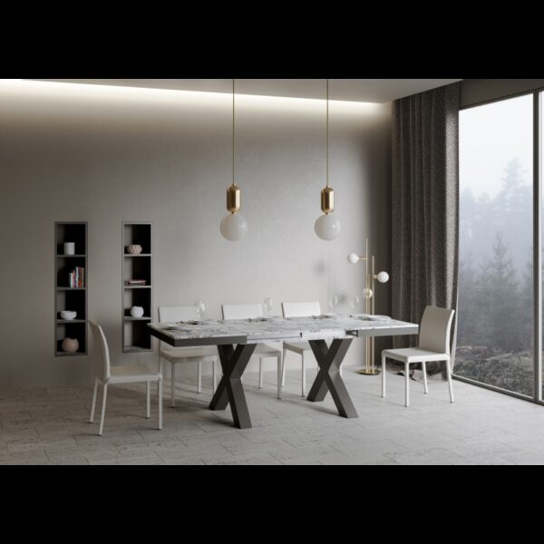 Tavolo allungabile 90x120/380 cm Traffic Evolution telaio Antracite