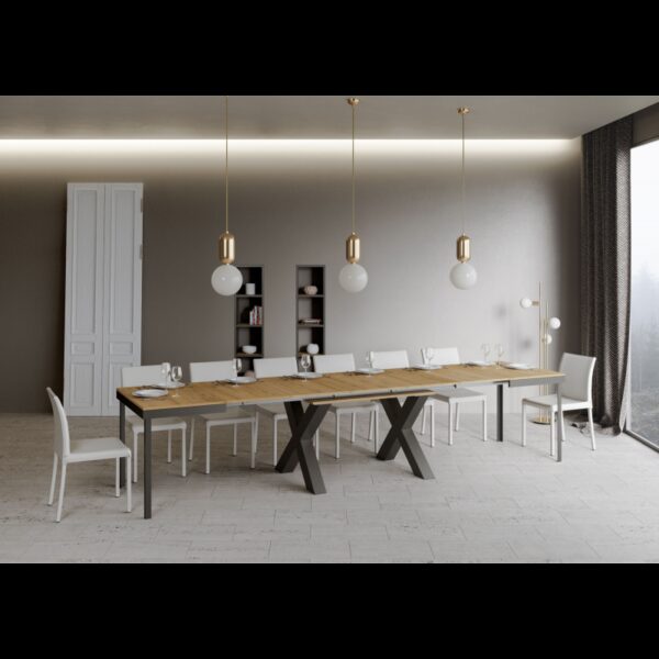 Tavolo allungabile 90x160/420 cm Traffic Evolution telaio Antracite