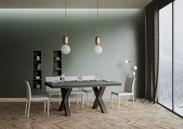 Tavolo allungabile 90x160/420 cm Traffic Evolution telaio Antracite