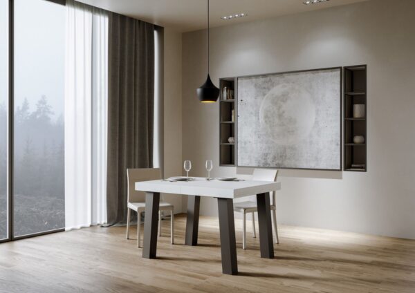 Tavolo allungabile 90x140/244 cm Bridge telaio Antracite