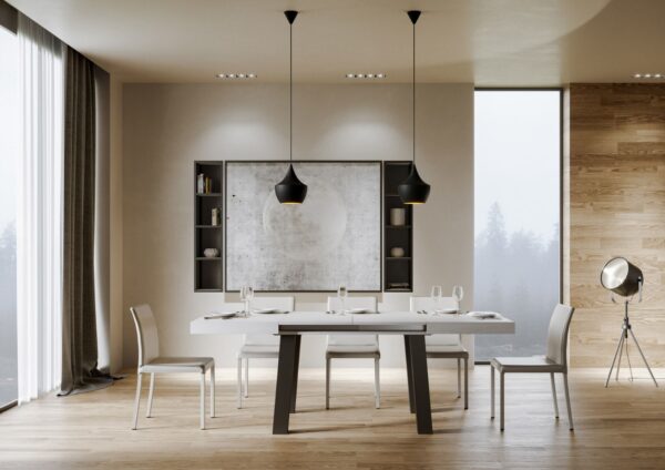 Tavolo allungabile 90x140/244 cm Bridge telaio Antracite