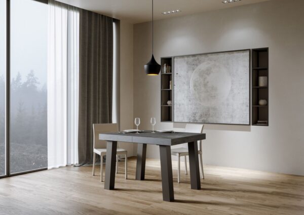 Tavolo allungabile 90x140/244 cm Bridge telaio Antracite
