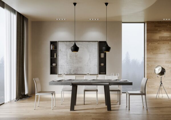 Tavolo allungabile 90x140/244 cm Bridge telaio Antracite