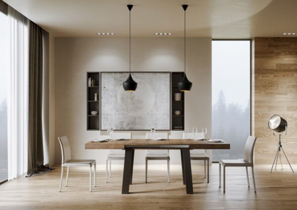 Tavolo allungabile 90x140/244 cm Bridge telaio Antracite