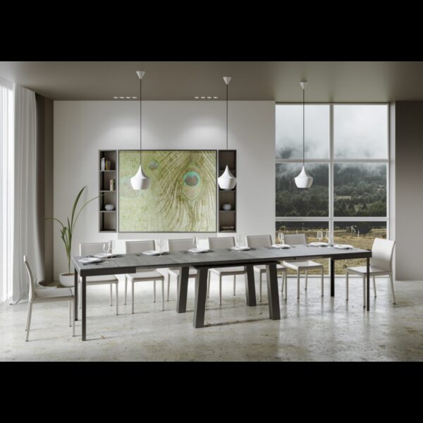 Tavolo allungabile 90x180/440 cm Bridge Evolution telaio Antracite