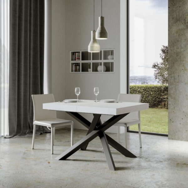 Tavolo allungabile 90x120/224 cm Volantis telaio Antracite