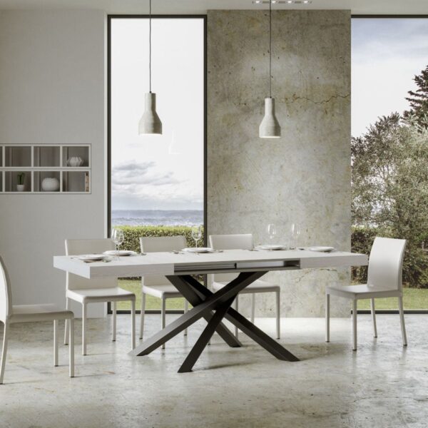 Tavolo allungabile 90x120/224 cm Volantis telaio Antracite