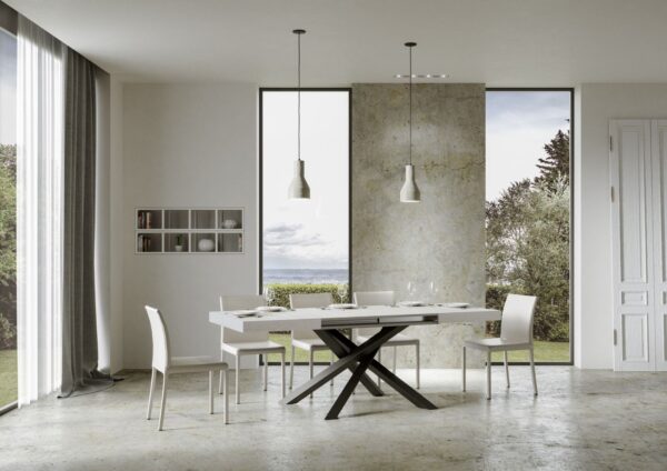 Tavolo allungabile 90x120/224 cm Volantis telaio Antracite
