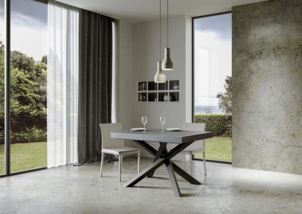 Tavolo allungabile 90x120/224 cm Volantis telaio Antracite