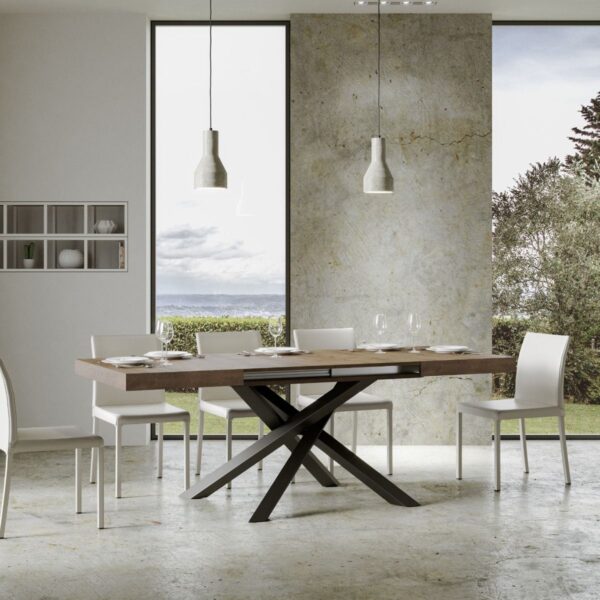 Tavolo allungabile 90x120/224 cm Volantis telaio Antracite