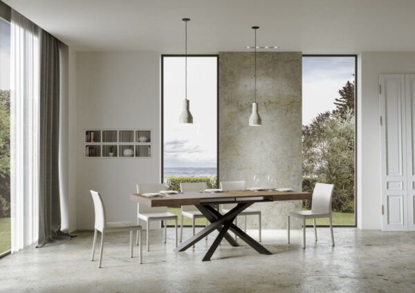 Tavolo allungabile 90x120/224 cm Volantis telaio Antracite