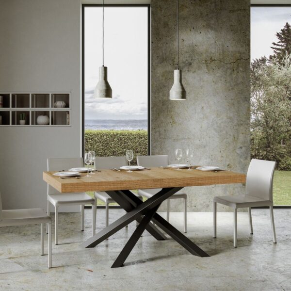 Tavolo allungabile 90x160/264 cm Volantis telaio Antracite