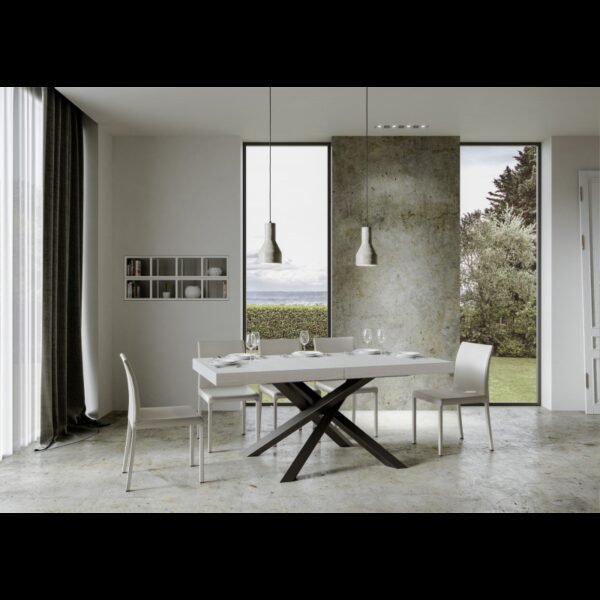 Tavolo allungabile 90x180/284 cm Volantis telaio Antracite