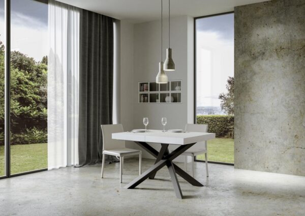 Tavolo allungabile 90x130/390 cm Volantis telaio Antracite