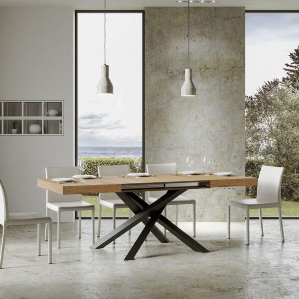 Tavolo allungabile 90x130/390 cm Volantis telaio Antracite