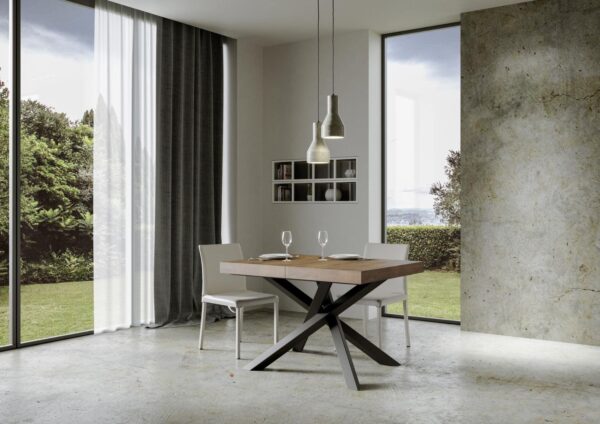 Tavolo allungabile 90x130/390 cm Volantis telaio Antracite