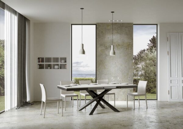 Tavolo allungabile 90x160/264 cm Volantis Evolution telaio Antracite