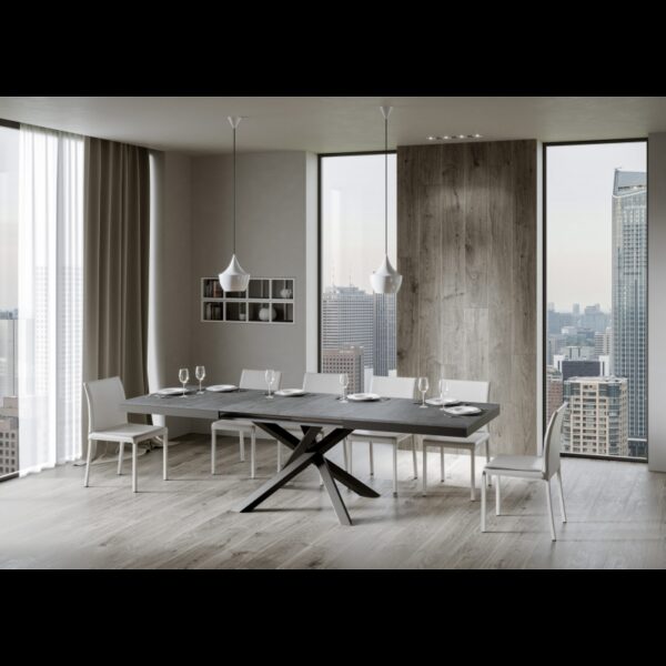 Tavolo allungabile 90x160/264 cm Volantis Evolution telaio Antracite