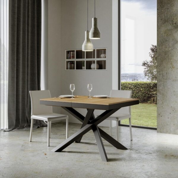 Tavolo allungabile 90x120/380 cm Volantis Evolution telaio Antracite