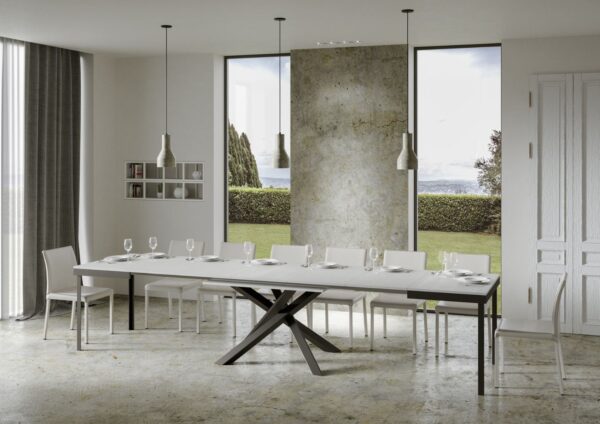 Tavolo allungabile 90x180/440 cm Volantis Evolution telaio Antracite
