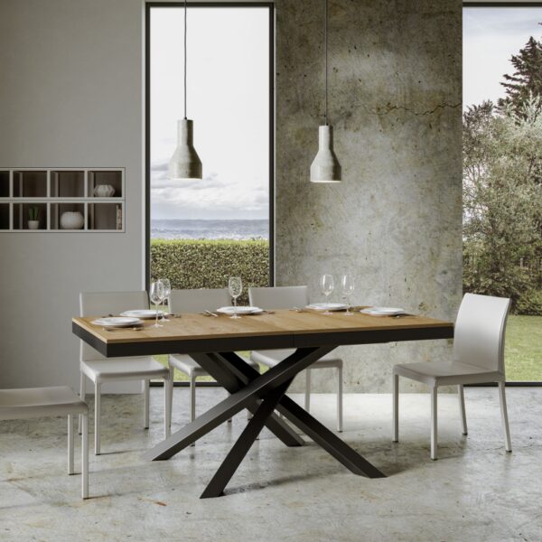Tavolo allungabile 90x180/440 cm Volantis Evolution telaio Antracite