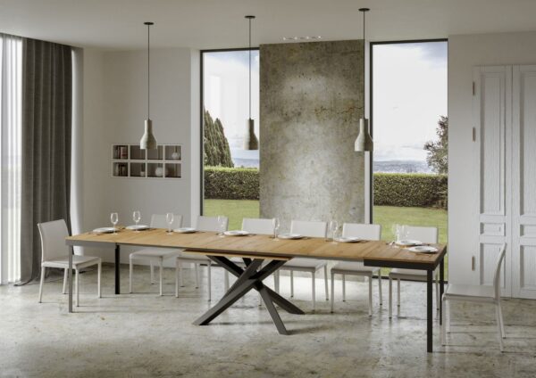 Tavolo allungabile 90x180/440 cm Volantis Evolution telaio Antracite